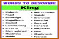 What words describe a king?